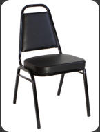 black vinyl banquet chair