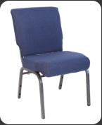Thick Padded Banquet Chair, blue