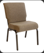 Thick Padded Banquet Chair, mixed tan