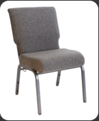 Thick Padded Banquet Chair, gray