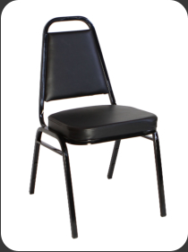 Black Vinyl Stacking Banquet Chair