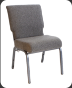 church chair, gray
