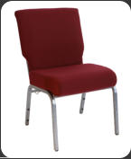 church chair, maroon
